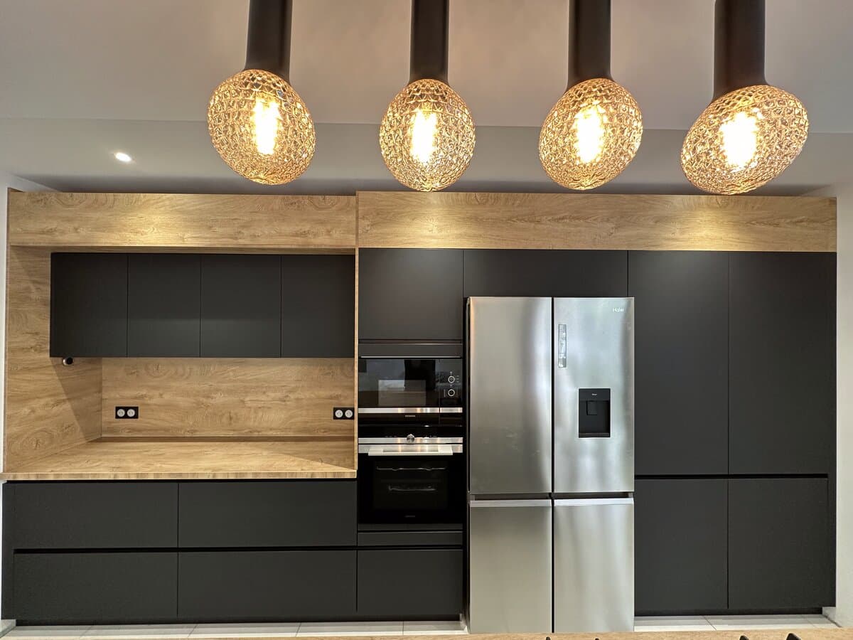 Cuisine noire & bois